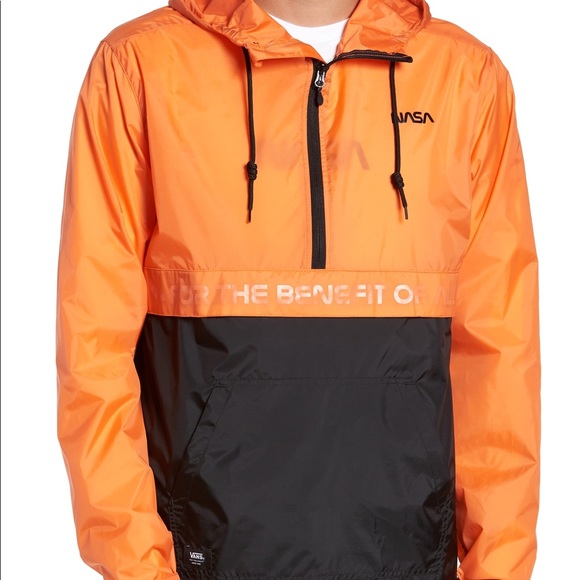 🆓🆕Vans NASA Space Voyager Anorak Orange Jacket - Picture 4 of 6